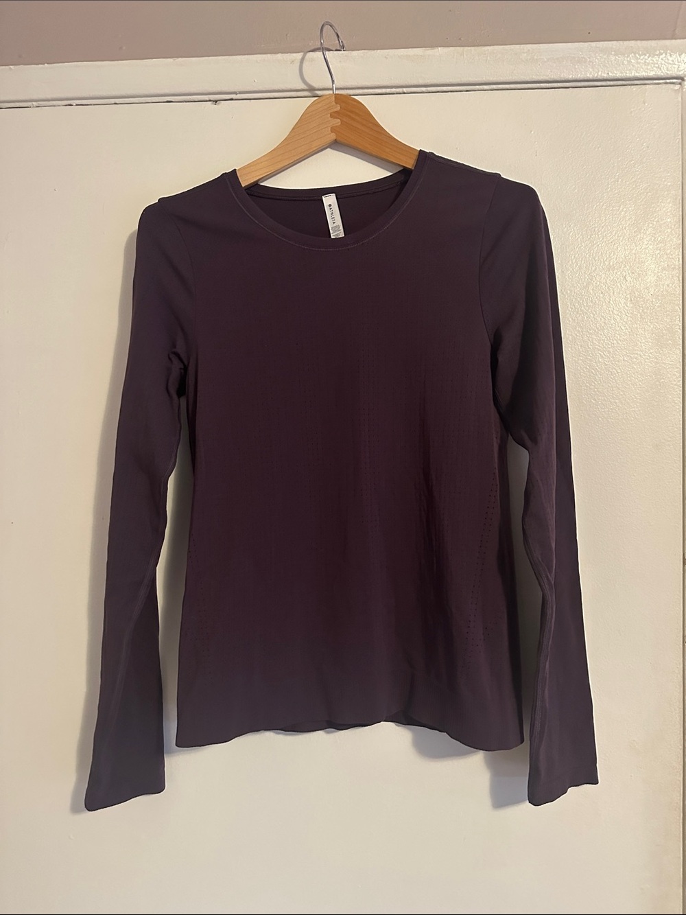 Athleta Long Sleeve Crewneck Top - Plum